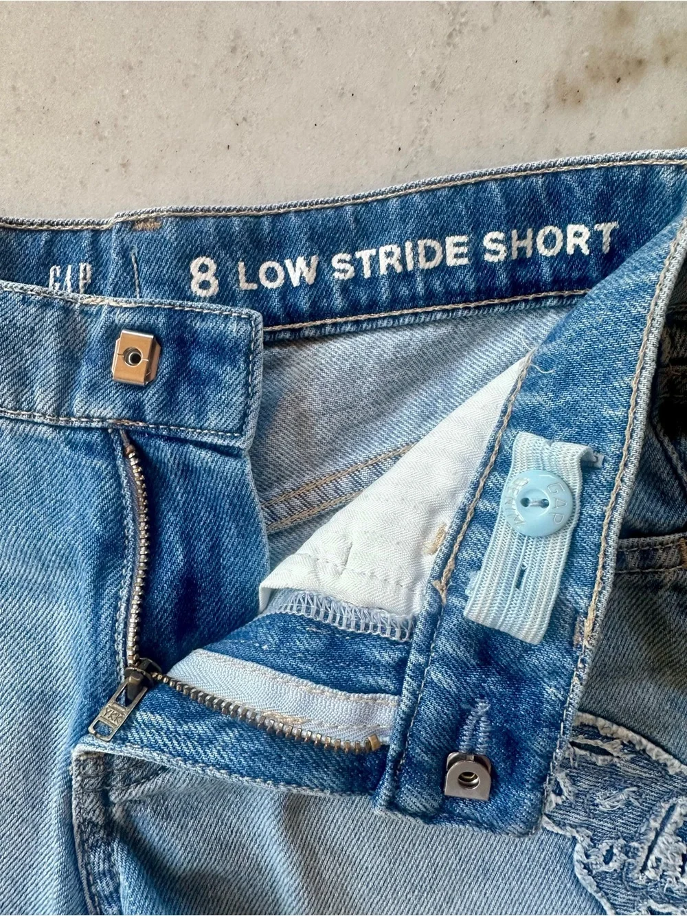 GAP Kids Low Rise Stride Denim Shorts | GAP kids butterfly jean shorts